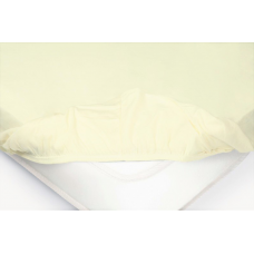 Простыня на резинке трикотажная в кроватку Ecotex нежно-желтая